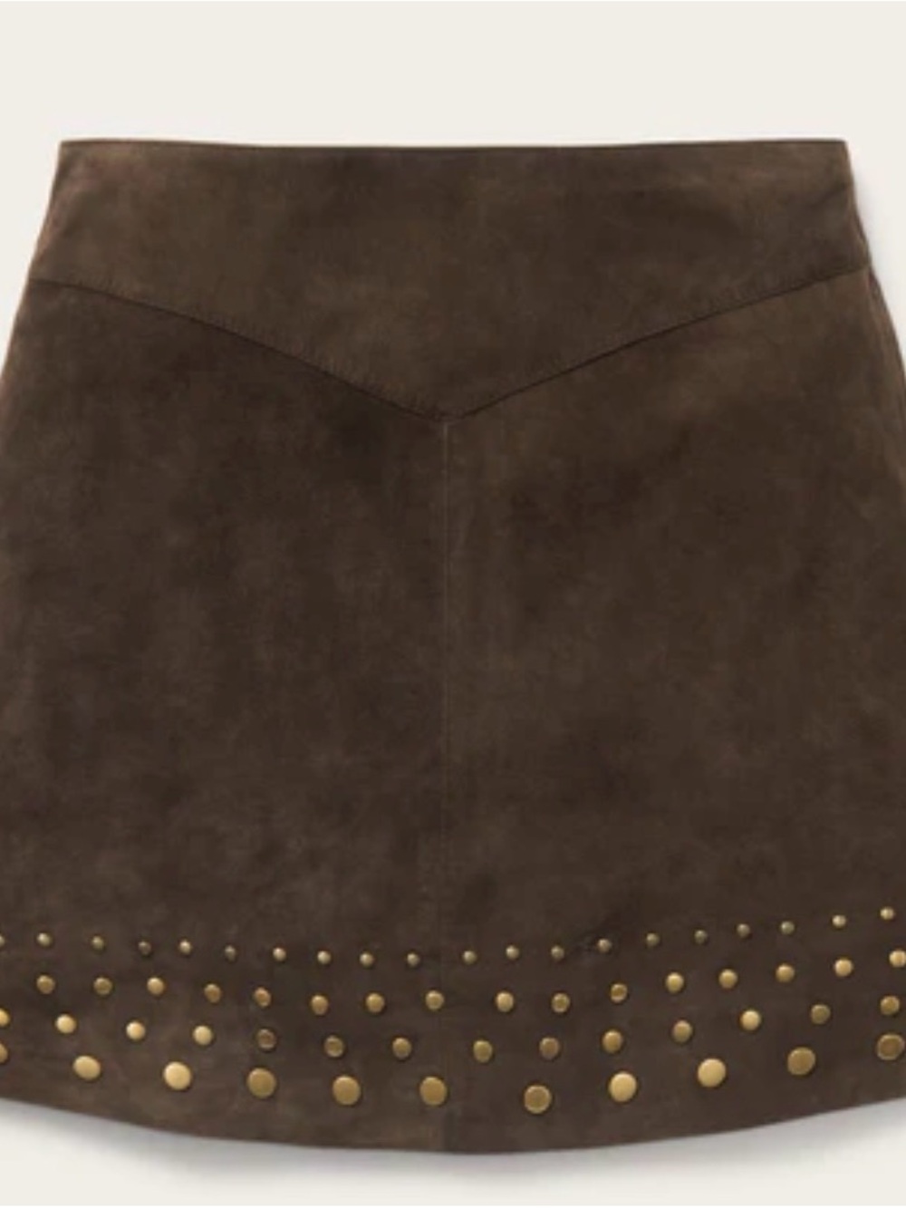 STETSON Suede Stud-Trim Skirt in Rich Brown ** NEW WITH TAGS- multiple sizes